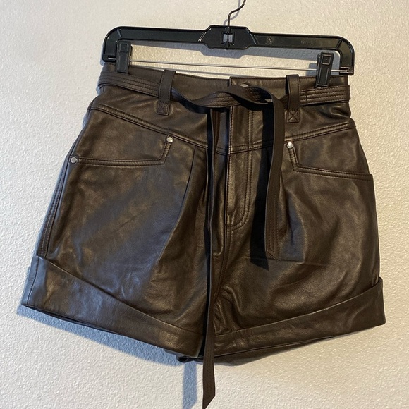 Savon Leather Shorts in Brown
L'ACADEMIE - Picture 3 of 8